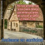 1 Pedro 1:14 No se conformen a los viejos deseos