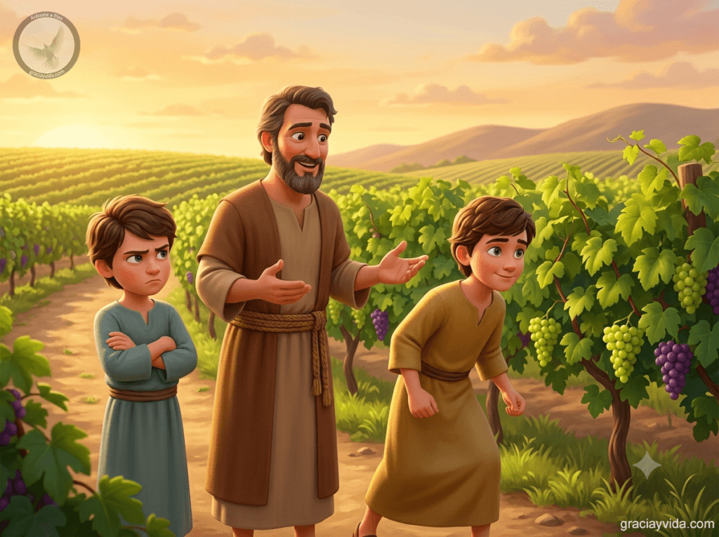 Parábola de los dos hijos – Escuela bíblica para niños
