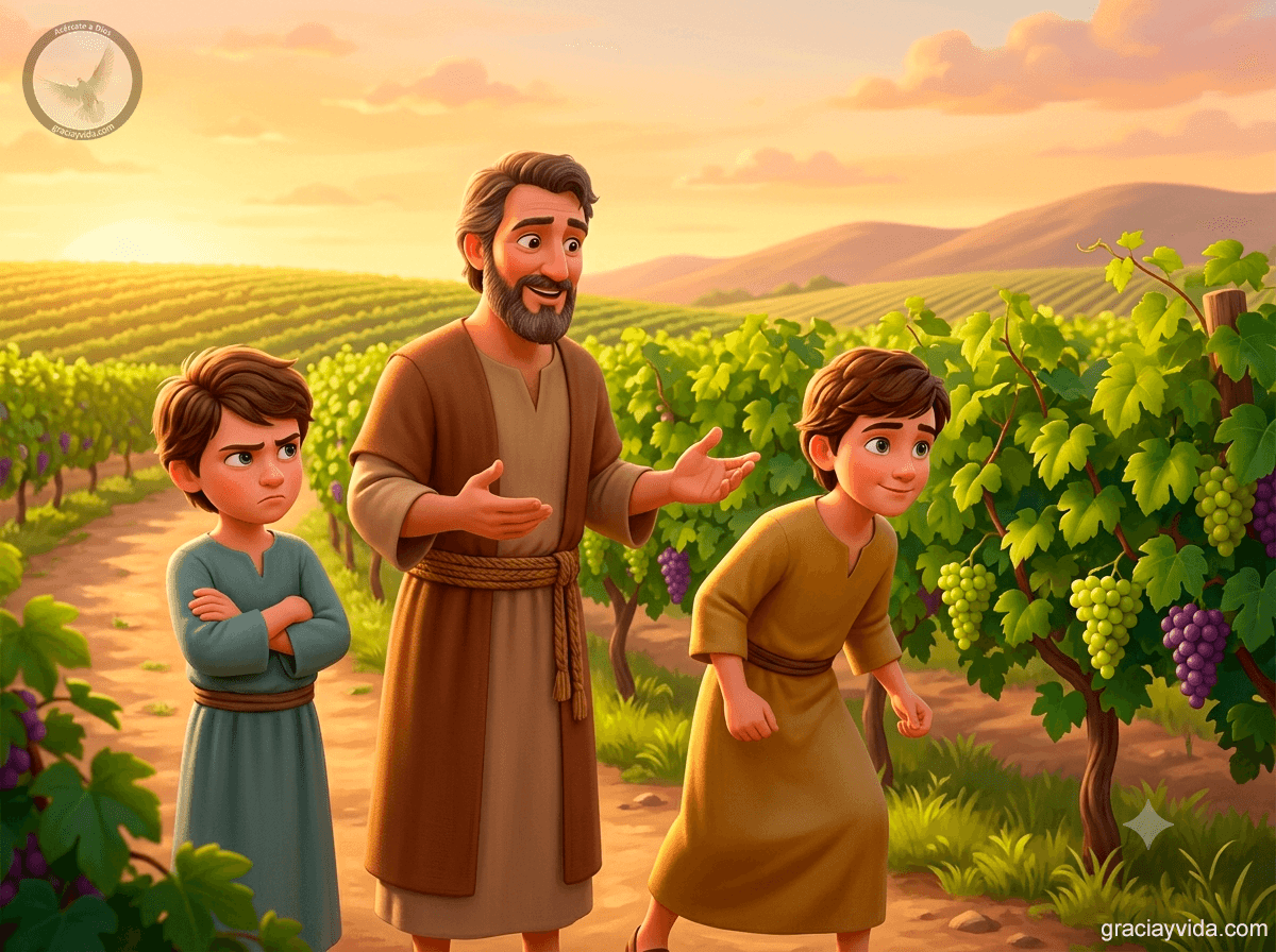 Parábola de los dos hijos – Escuela bíblica para niños