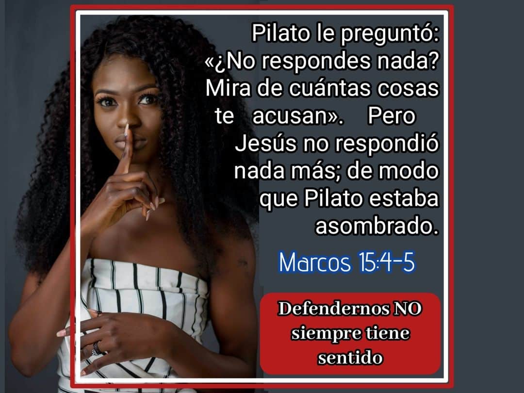 Jesús no respondió nada