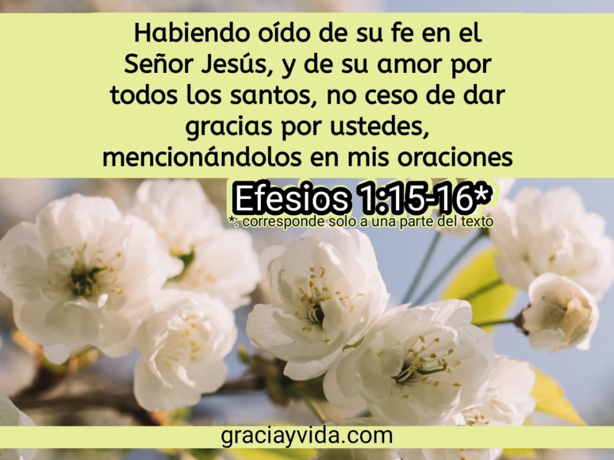 Efesios 1.15-16: Ejemplos de Fe y Amor