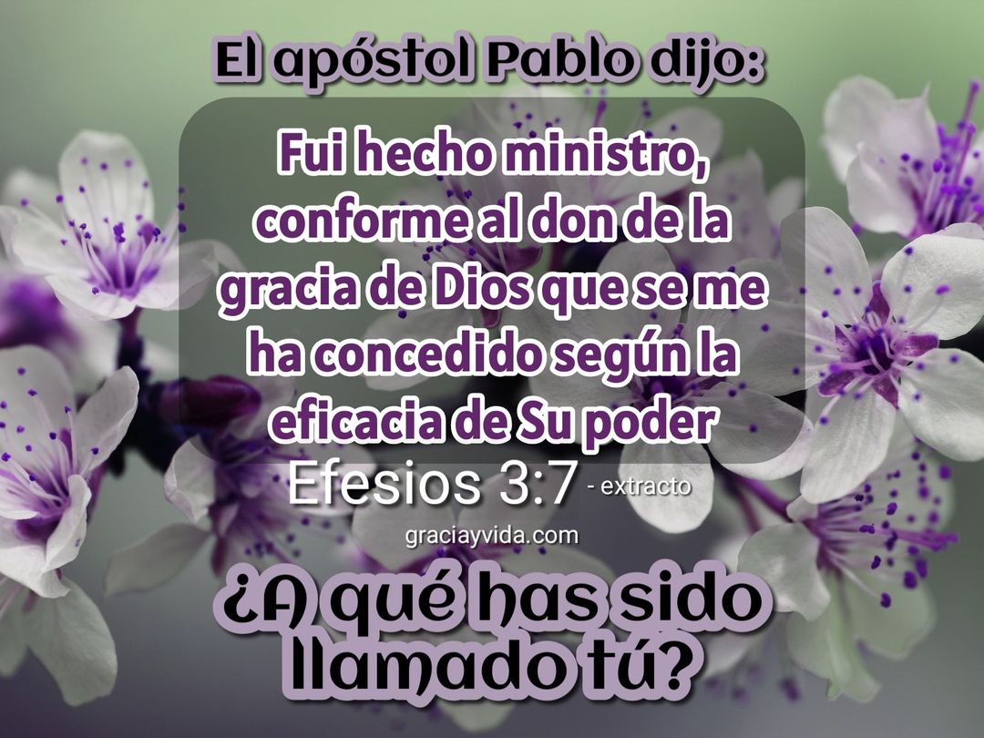Efesios 3.7: Conforme al don de Dios