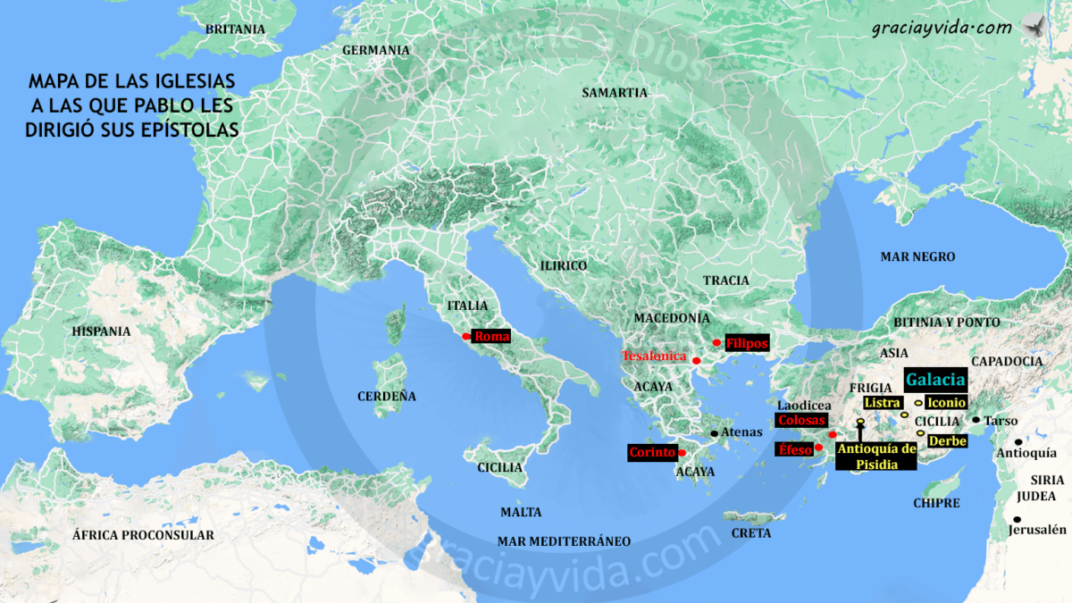 Ubicación de la Iglesia de Galacia