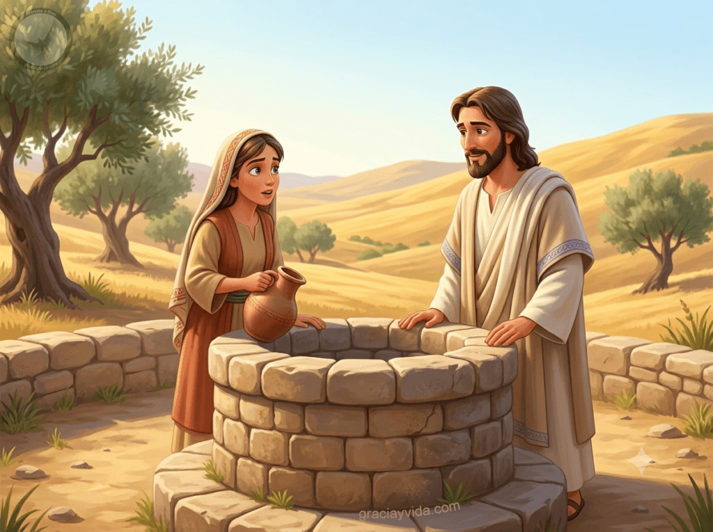 Jesús y la mujer samaritana - Escuela bíblica para niños - Juan 4