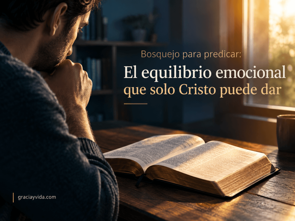 Bosquejo bíblico para predicar sobre el equilibrio emocional, la ansiedad y la paz de Cristo